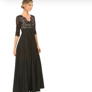 Eliza J Black Top Lace Flare Dress size 6